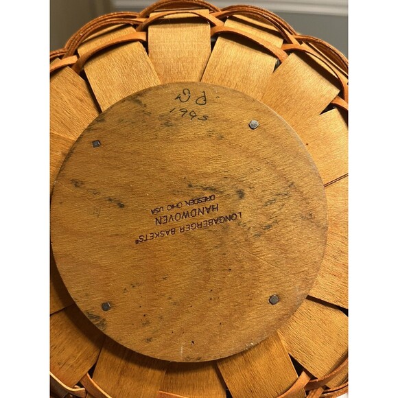 Longaberger Pumpkin Fall Stem Lid Basket Jack O' Lantern Liner Protector Combo - Picture 14 of 15